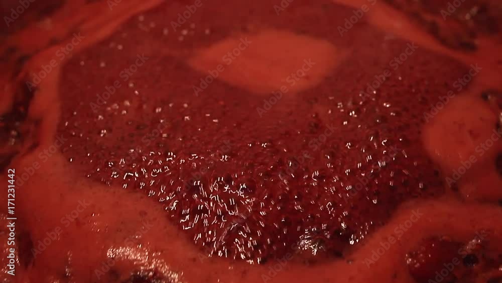 cooking jam of raspberries at home cooking jam of raspberries at home