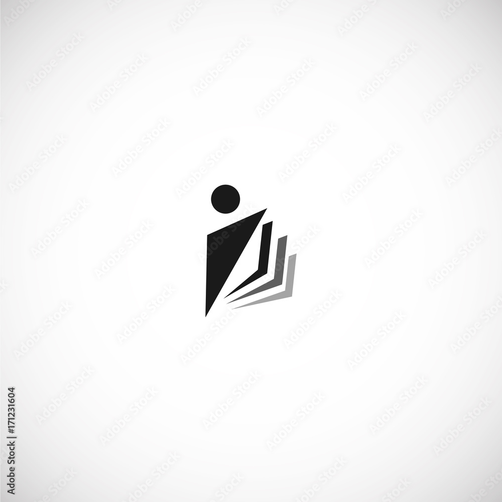 Isolated abstract black color education and learn logo, university and school book, graduate human silhouettes logotype on white background vector illustration. Teaching symbol Isolated abstract black color education and learn logo, university and school book, graduate human silhouettes logotype on white background vector illustration. Teaching symbol