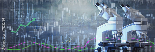 Obraz na plátně Pharmaceutical scientific research background