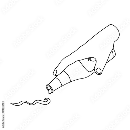 Ketchup,seasoning for eating. Food and cooking single icon in outline style vector symbol stock illustration web.