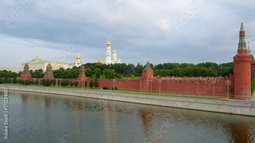 The Moscow Kremlin with Moskva River view in the morning 