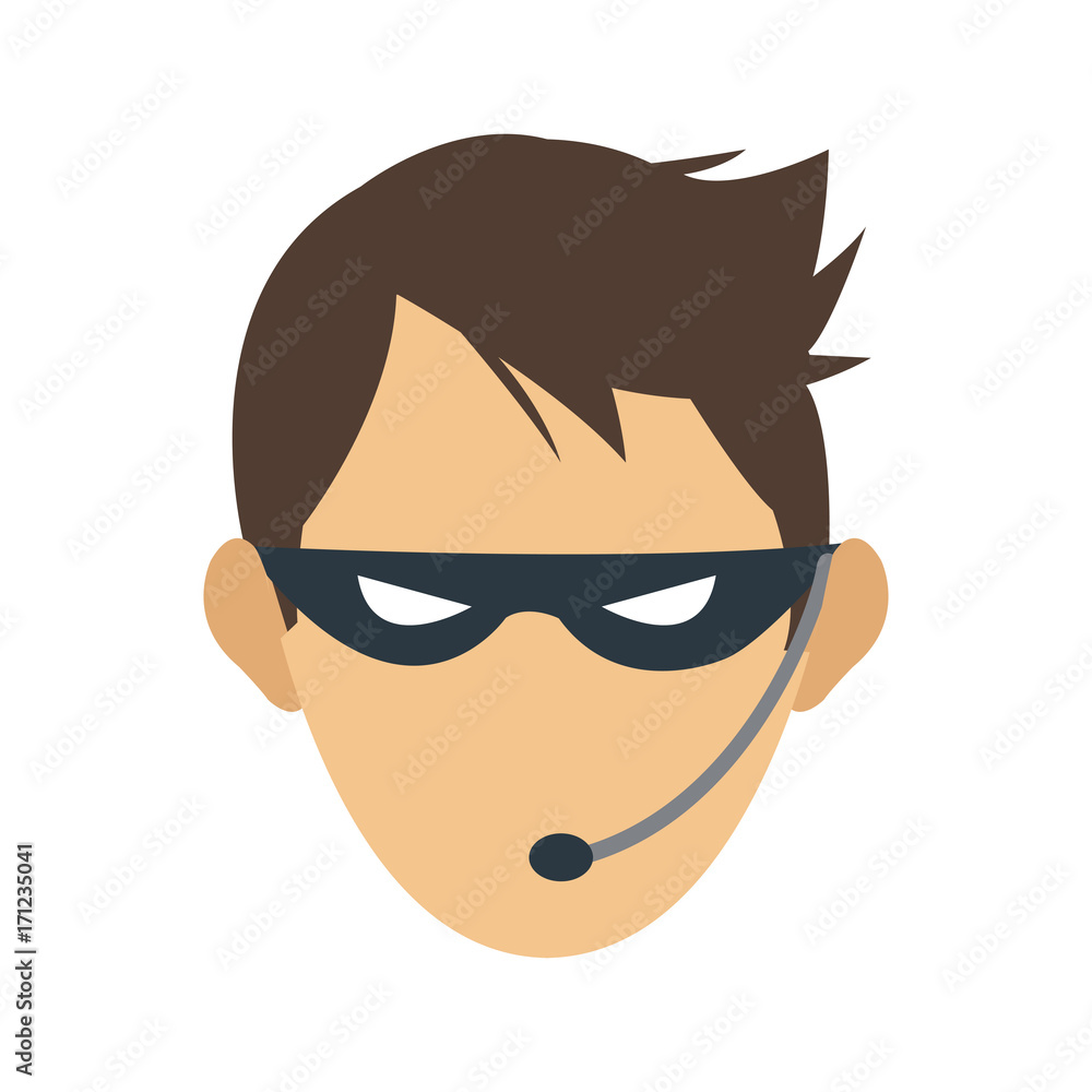 Fototapeta premium male hacker avatar icon image vector illustration design 