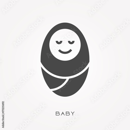 Silhouette icon baby