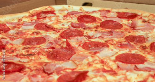 Pizza pepperoni realistic photo