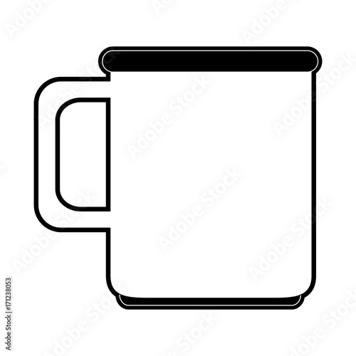 cup or mug icon image vector illustration design black and white