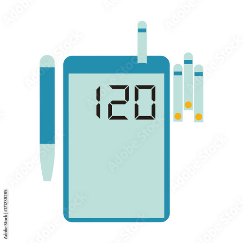 glucometer healthcare icon image vector illustration design 