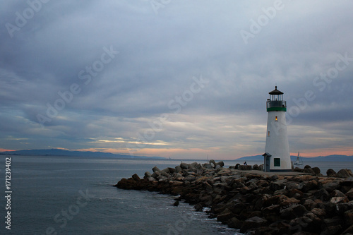 Santa Cruz Breakwater Light  Walton Lighthouse   Pacific coast  California  USA