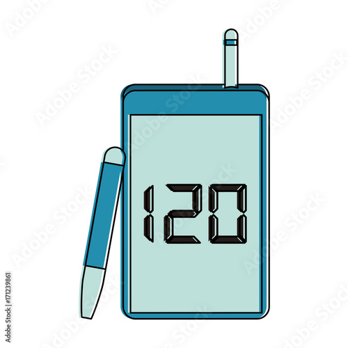 glucometer healthcare icon image vector illustration design 