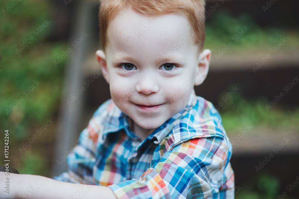Sweet Smiling Redhead Little Boy Sweet Smiling Redhead Little Boy