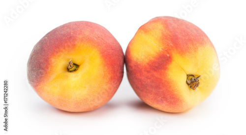 Portion of Peaches isolated on white