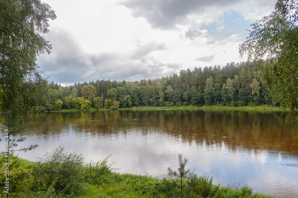 Obraz premium Embankment of the Neman River