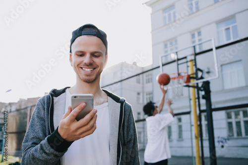 The basketball players photo