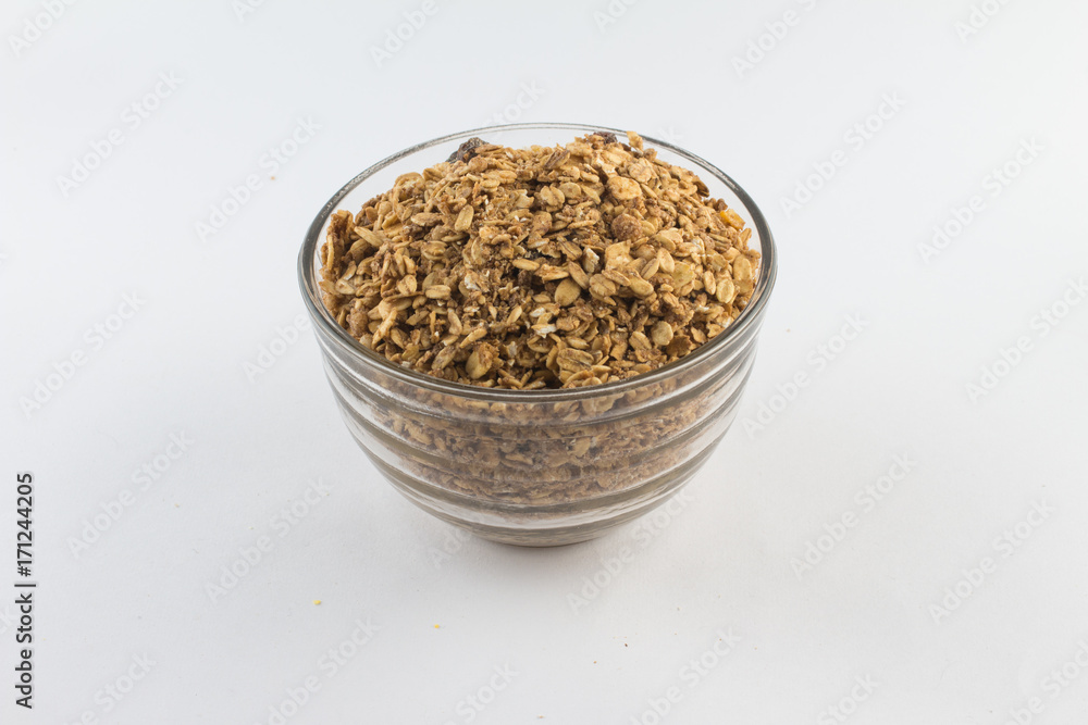 Granola. Toasted Oats into a bowl Granola. Toasted Oats into a bowl