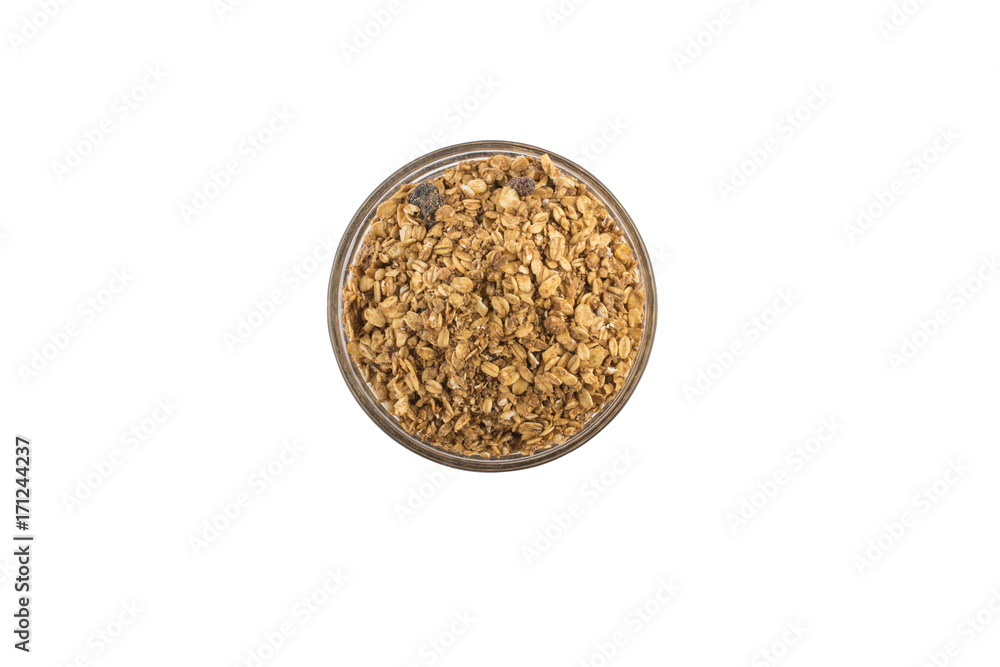 Fototapeta premium Granola. Toasted Oats into a bowl