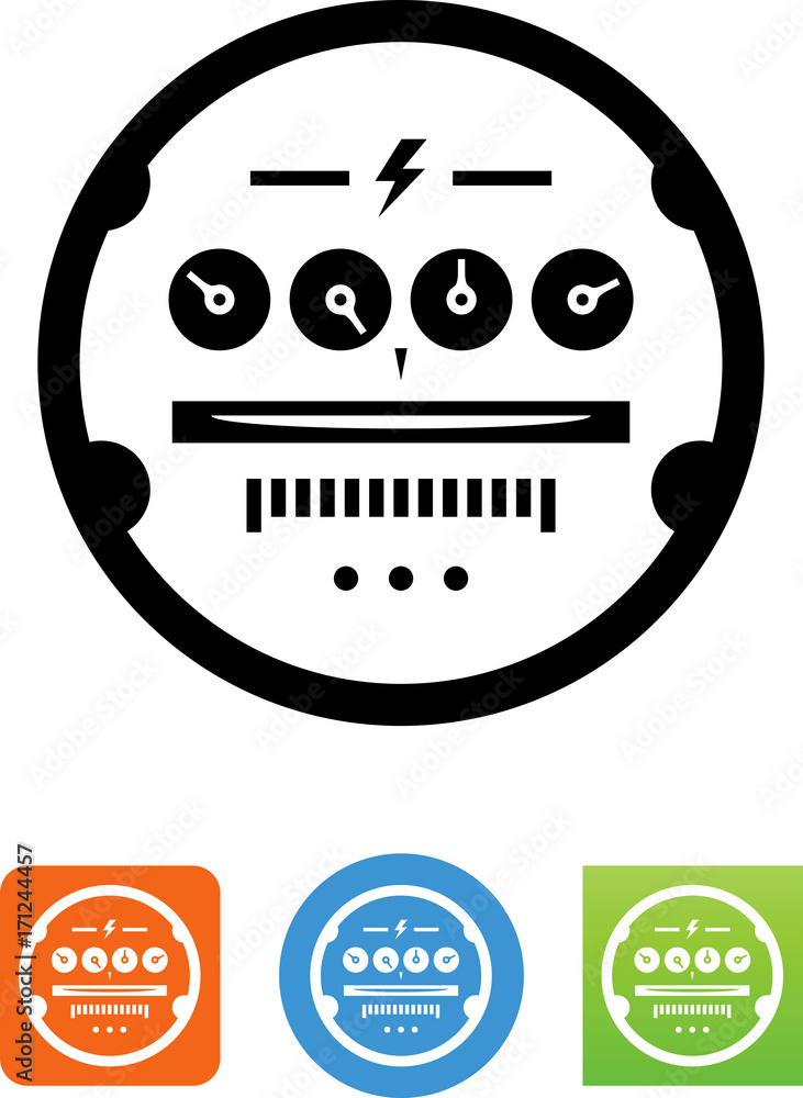 Utility Meter Icon - Illustration Utility Meter Icon - Illustration