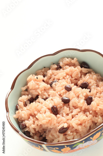 Japanese red bean sticy rice Okowan photo