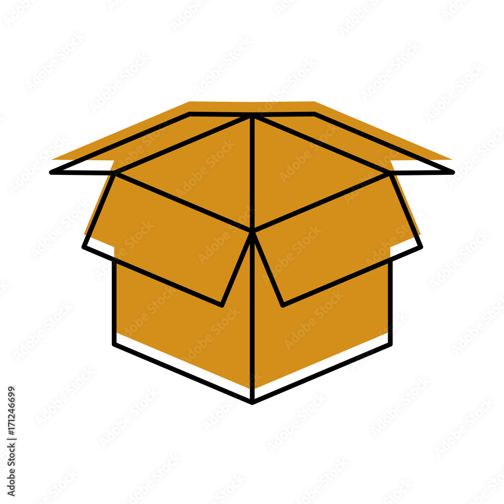 open cardboard box safety concept icon vector illustration open cardboard box safety concept icon vector illustration