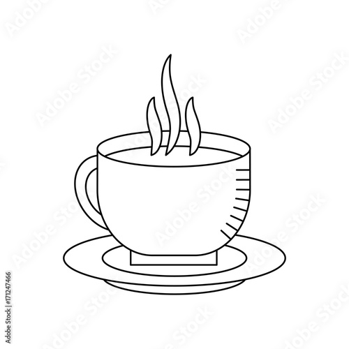 coffee cup icon over white background vector illustration