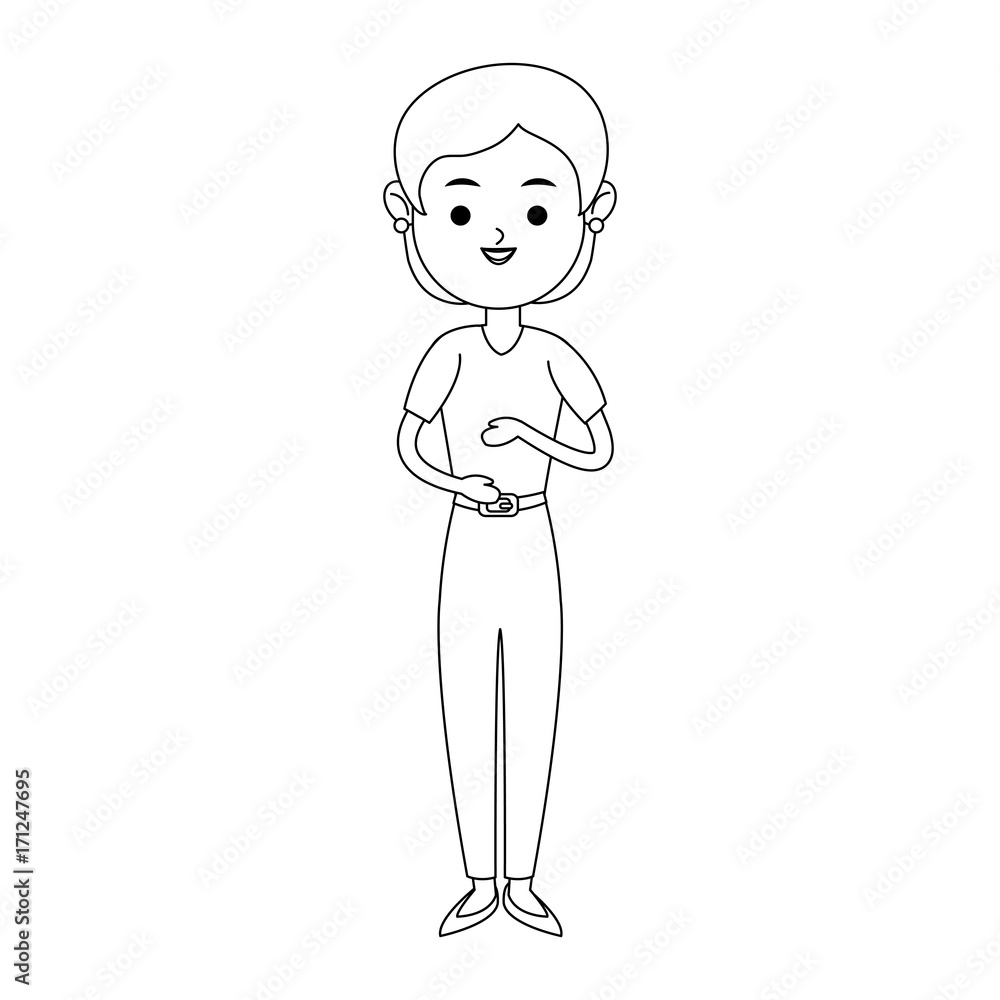 happy woman standing icon image vector illustration design happy woman standing icon image vector illustration design