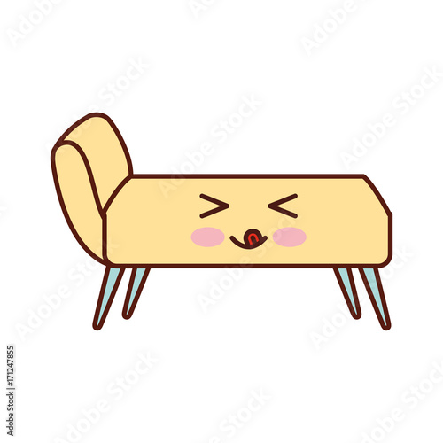 sofa divan or couch elegant furniture icon style interior vector illustration