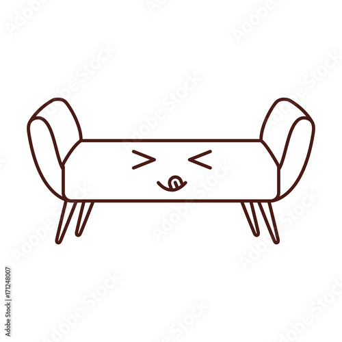 sofa divan or couch elegant furniture icon style interior vector illustration
