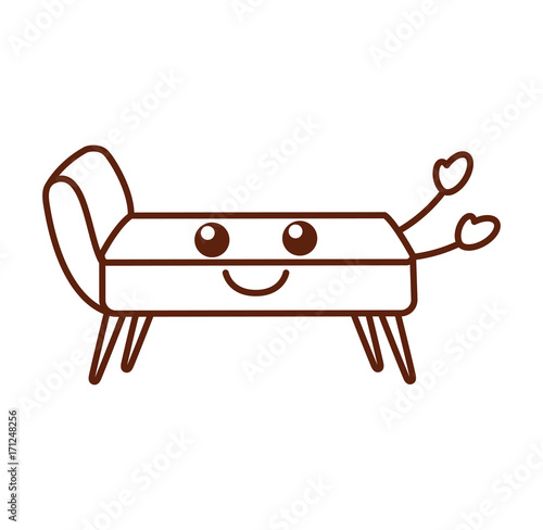 sofa divan or couch elegant furniture icon style interior vector illustration