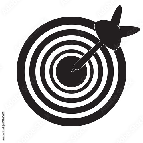 Isolated dart game icon on a white background, Vector illustration