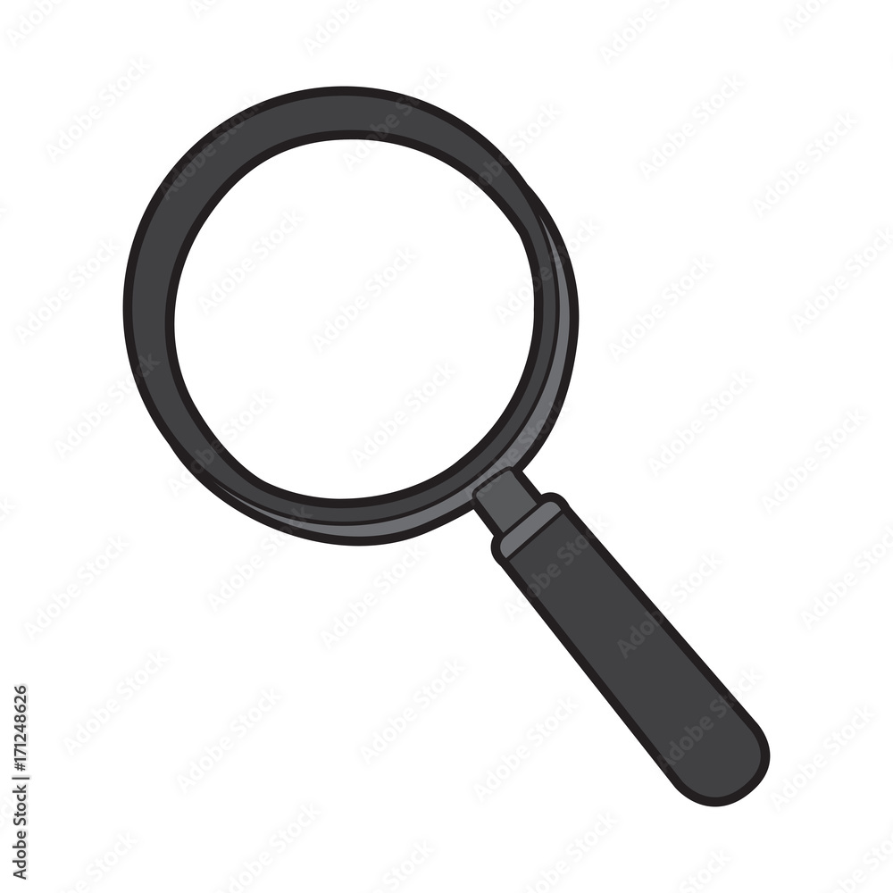 Isolated magnifying glass icon on a white background, Vector illustration Isolated magnifying glass icon on a white background, Vector illustration