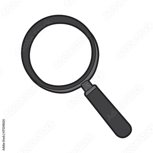 Isolated magnifying glass icon on a white background, Vector illustration