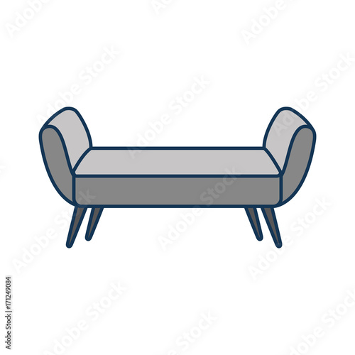 sofa divan or couch elegant furniture icon style interior vector illustration