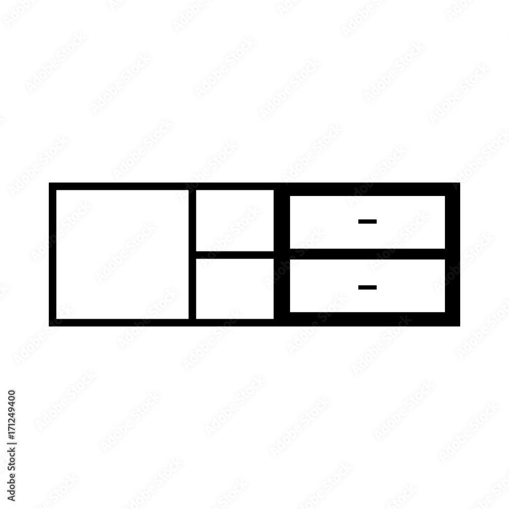 wooden cabinet and shelf furniture empty vector illustration wooden cabinet and shelf furniture empty vector illustration
