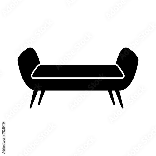 sofa divan or couch elegant furniture icon style interior vector illustration