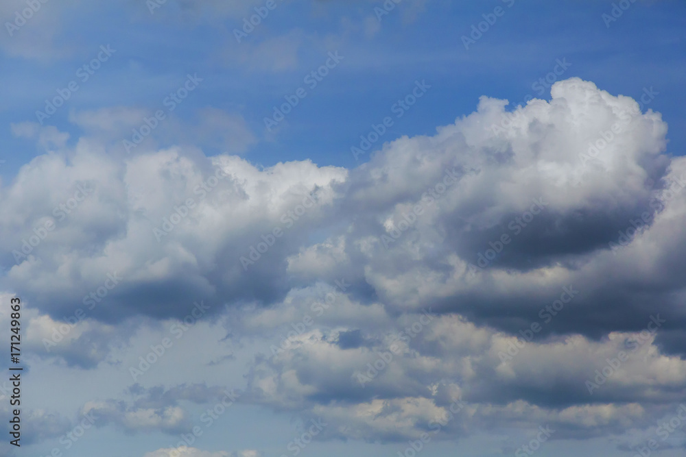 Blue perfect sky sea of clouds from high altitude space Blue perfect sky sea of clouds from high altitude space