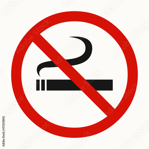 No smoking. Smoking prohibited sign. Vector illustration.