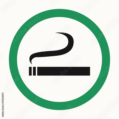 Smoking area. Vector illustration on white background.