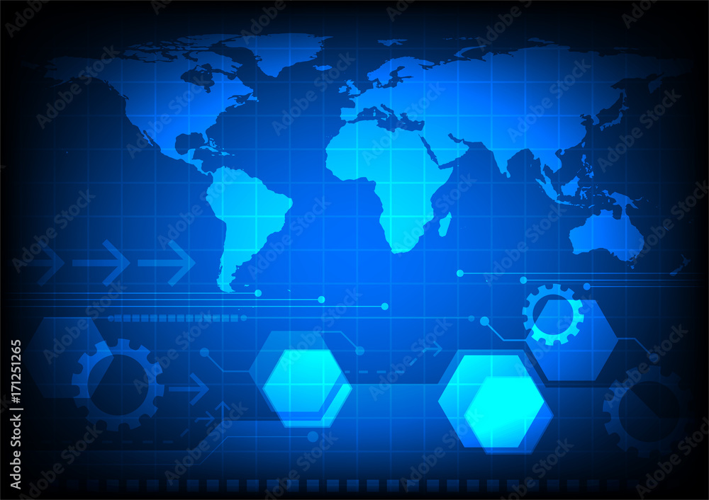 Blue abstract digital technology. Vector background concept Blue abstract digital technology. Vector background concept