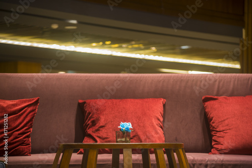 Luxury sofas in the hotel's...