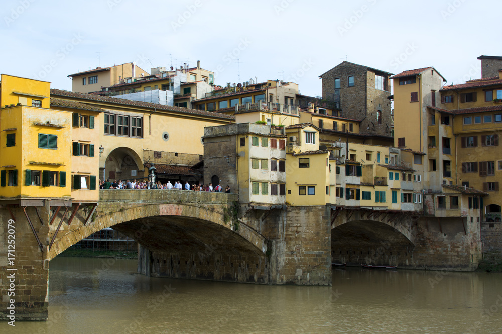 Ponte Vecchio over Arno river in Florence, Tuscany, Italy 