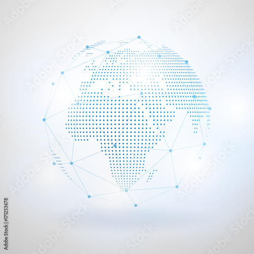 Future technology concept of global business-3