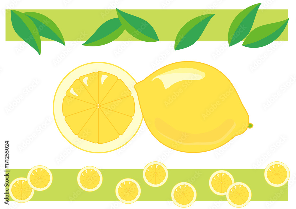 レモンのイラストとフレーム Stock Vector Adobe Stock