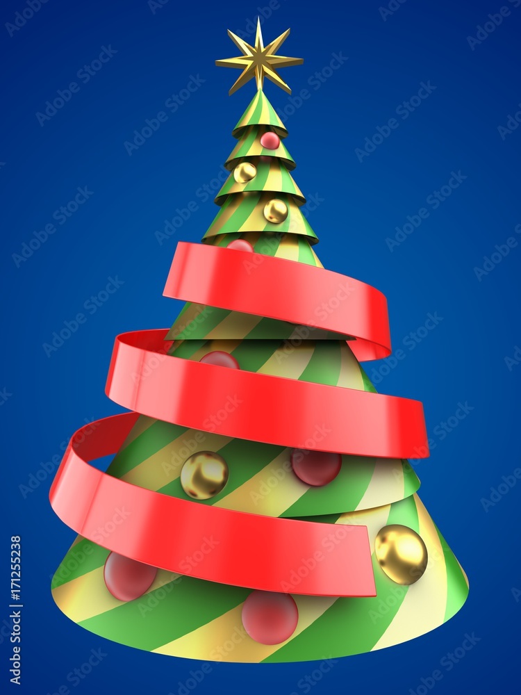 3d abstract Christmas tree 3d abstract Christmas tree