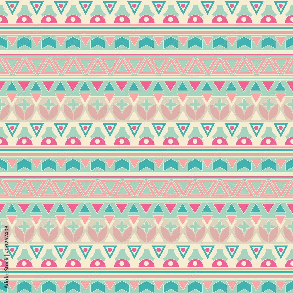 Seamless tribal ethno folk pattern in retro Seamless tribal ethno folk pattern in retro