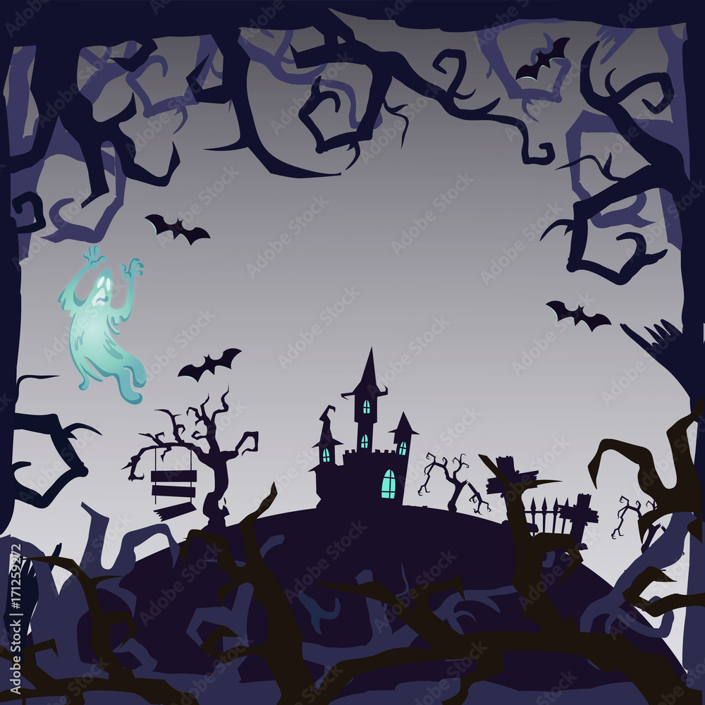 Ghost Castle - Halloween background