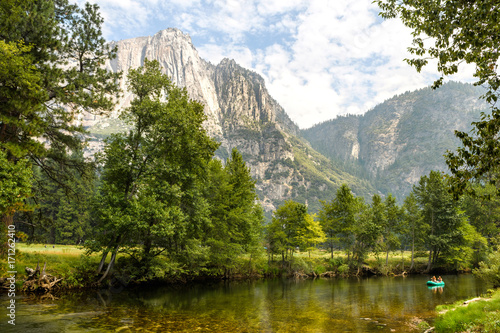 stunning view of yosemite valley from merced river