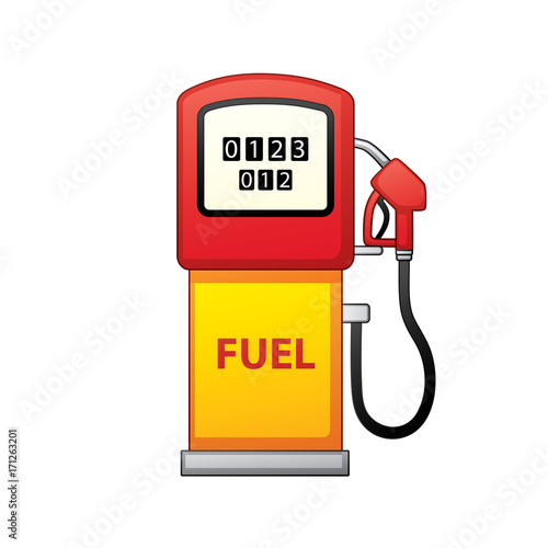 Fuel pump vector isolated. Gasoline filling station icon.