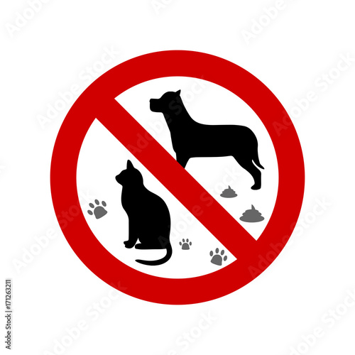No pets allowed sign