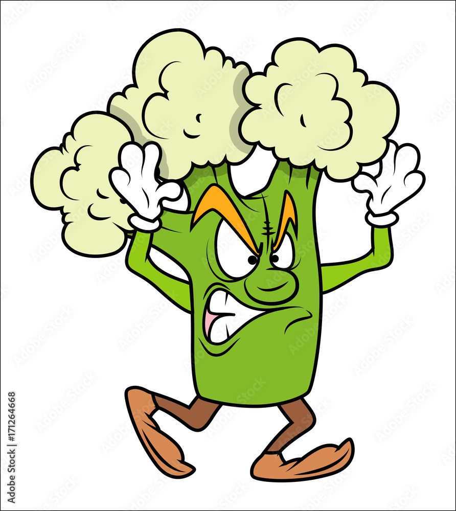 Fototapeta premium Angry Cauliflower Vector