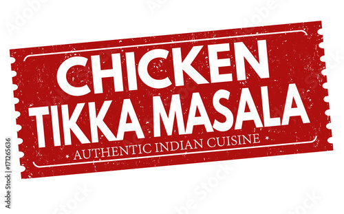 Chicken tikka masala sign or stamp