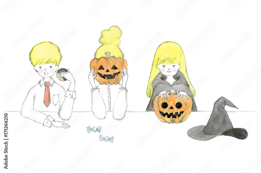 ハロウィンの準備、楽しいな ハロウィンの準備、楽しいな