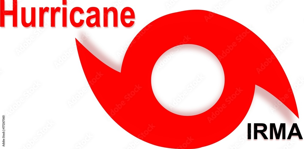 Hurricane Irma, red icon Stock Vector | Adobe Stock